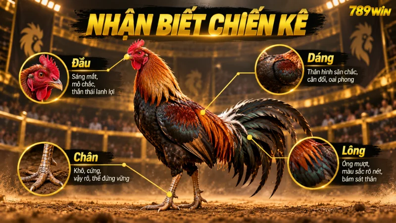 Minh họa chủ đề quan sát chiến kê trong bài Đá Gà 789WIN